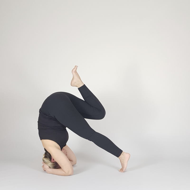 Headstand Prep Bent Knee
