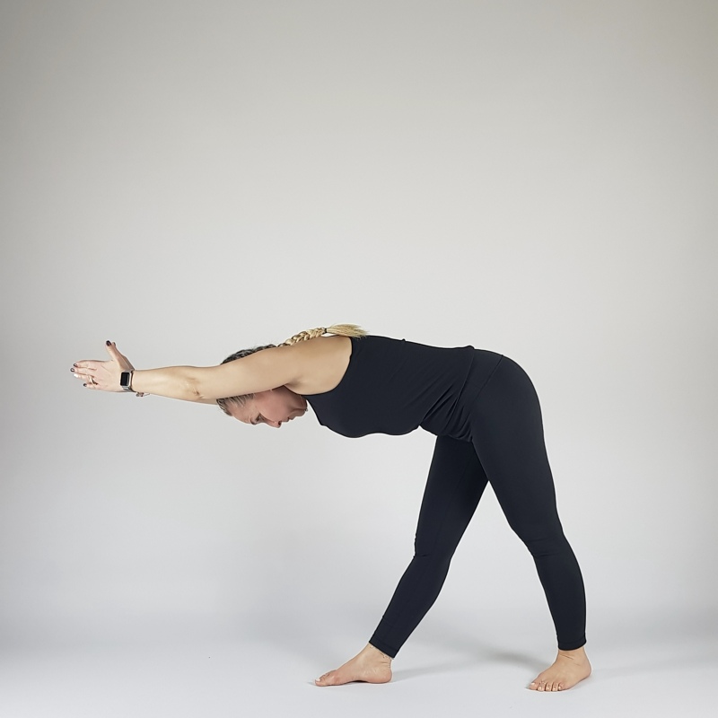 Half Forward Fold with Arms Extended