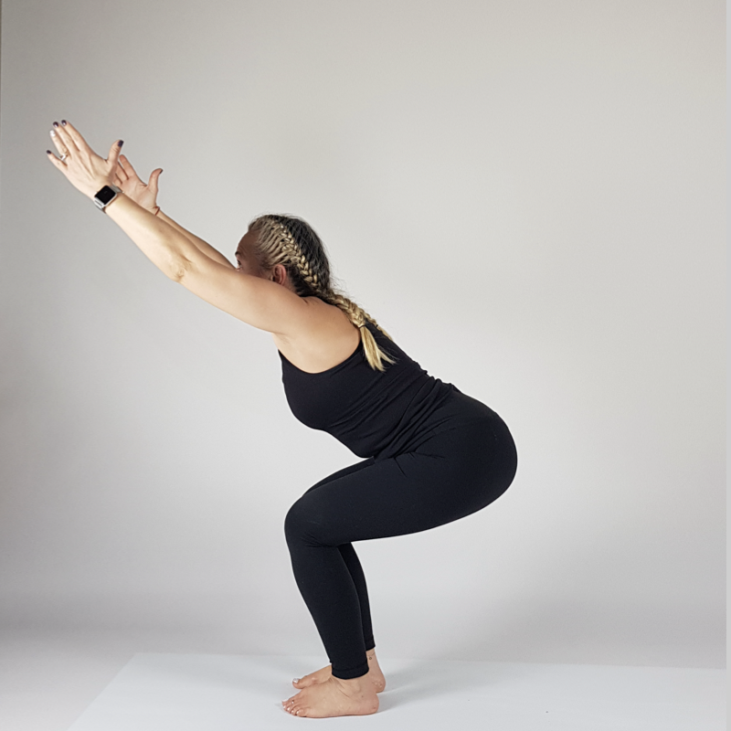 Chair Pose with Forward Reach